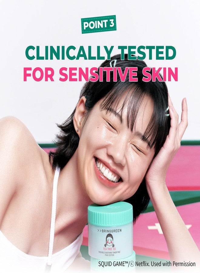 BRING GREEN BRINGGREEN X NETFLIX إصدار لعبة الحبار وسادة تونر مهدئة من شجرة الشاي 90P إصدار وردي - Image 5