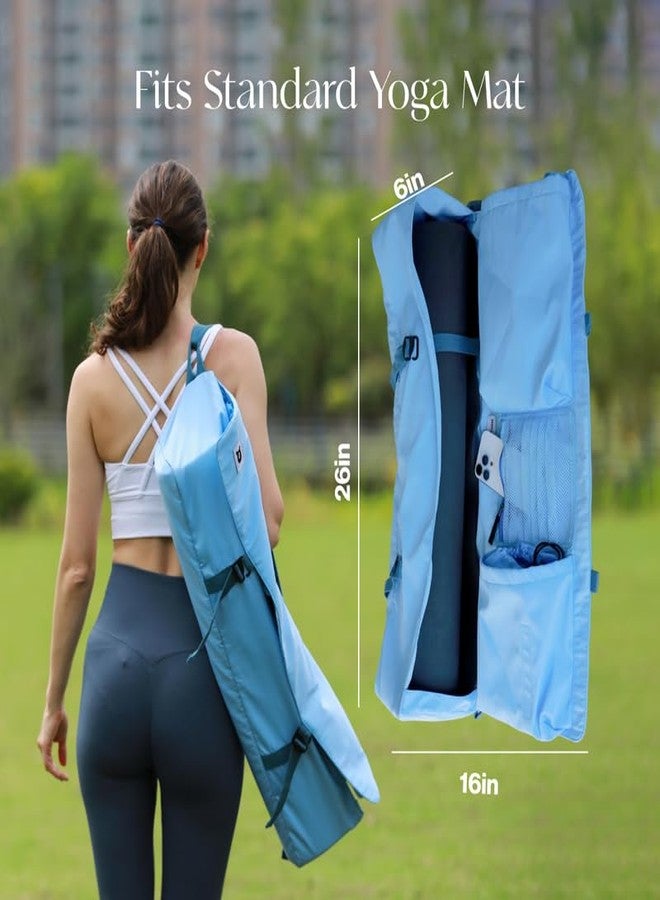 Tumaz Yoga Mat Bag | Padded Adjustable Shoulder Strap | Fits Up to 26" Mats | Multi-Pocket Storage for Essentials | Heavy-Duty G-Hook Closure | Lightweight & Durable for Yoga, Pilates & Fitness - Image 3