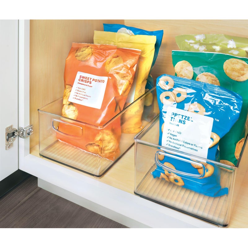 InterDesign حاوية تخزين قابلة للتكديس من بلاستيك معاد تدويره من iDesign - مجموعة Linus - شفافة - Image 4