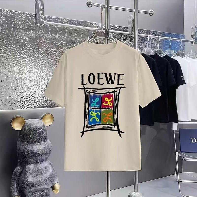 New High-End Embroidered Pure Cotton Short-Sleeve Unisex T-Shirt, Round Neck, Loose Fit, 260G Top, Trendy Collection - Image 5