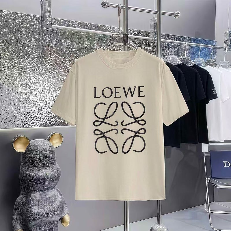 New High-End Embroidered Pure Cotton Short-Sleeve Unisex T-Shirt, Round Neck, Loose Fit, 260G Top, Trendy Collection - Image 1