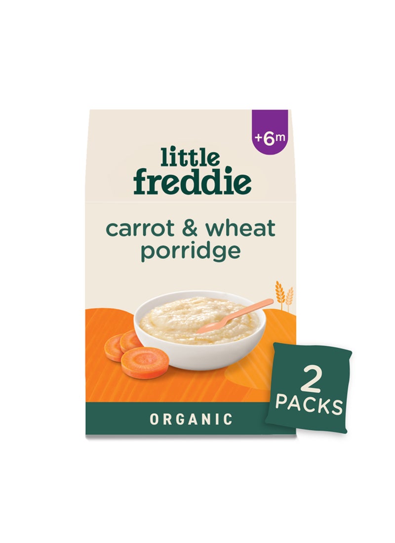 Little Freddie Organic Carrot & Wheat Porridge (6+ Months) 160g - Image 1