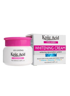 Kojic Acid Collagen Whitening Face Cream Whitening Rejuvenation System Moisturizing Firming Whitening Brightening 80ml