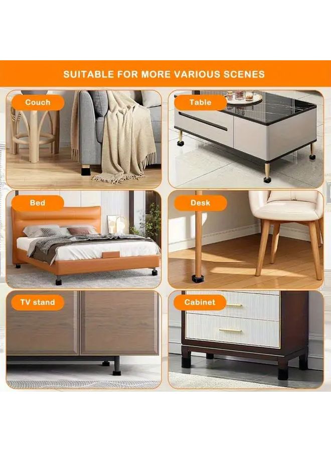 20pcs Heavy Duty Adjustable Bed Risers Stackable Leg Levelers Non Slip Base - Image 5