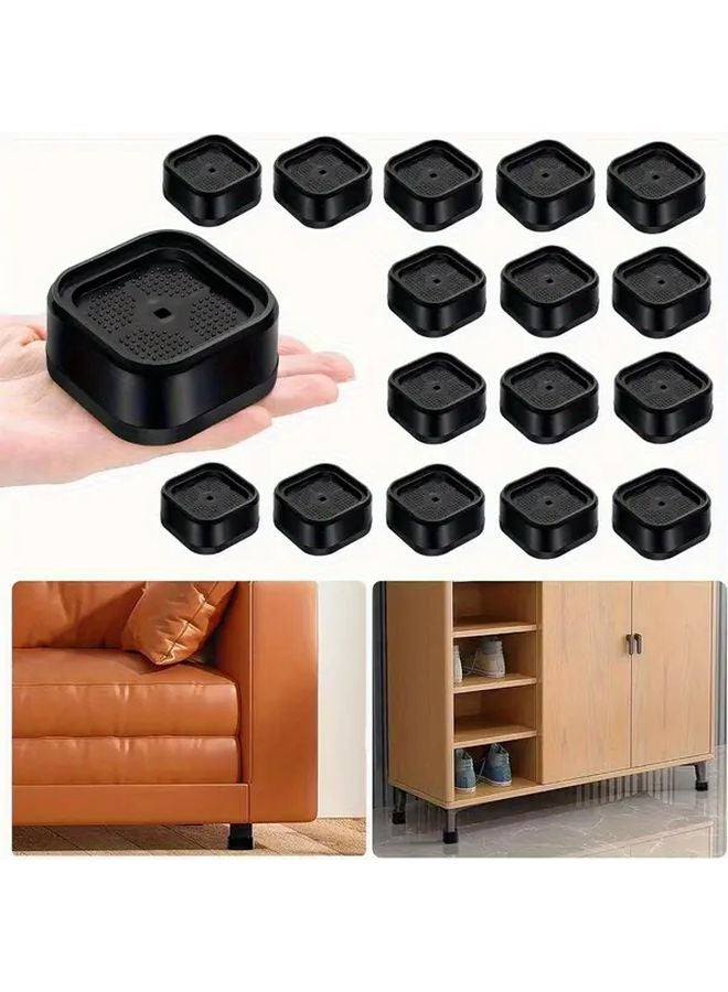 20pcs Heavy Duty Adjustable Bed Risers Stackable Leg Levelers Non Slip Base - Image 1