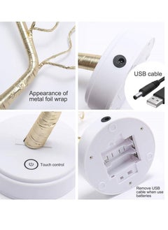 Alruht Night Light, Table Lamps Upgraded Copper Wire Tree Branch Decorative No Heat Lights, USB Battery Powered, 108 Warm White LED, Desk lamp for Home Decoration  - Image 3
