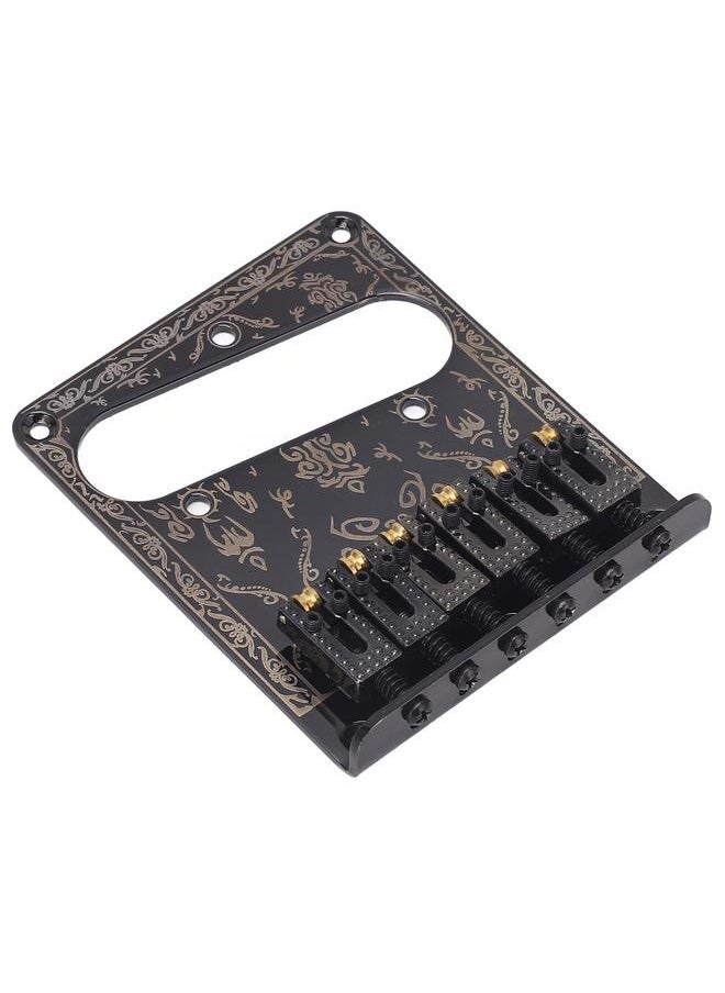 Thoraya - Electric Guitar Fixed Bridge Single Coil Pickup Installation Hole for TL Replacement Parts Accessories Black Carving Black - Image 1