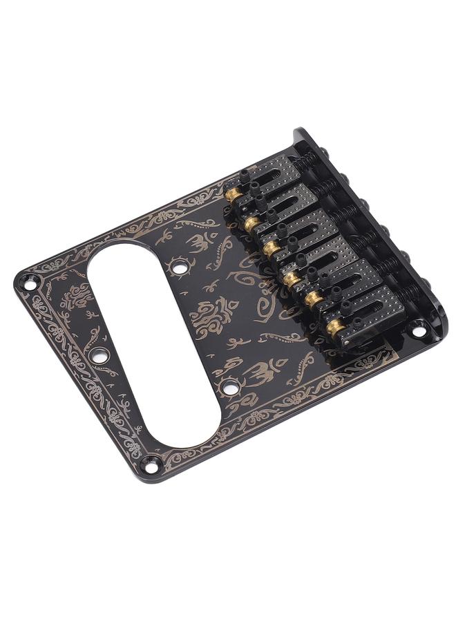 Thoraya - Electric Guitar Fixed Bridge Single Coil Pickup Installation Hole for TL Replacement Parts Accessories Black Carving Black - Image 1