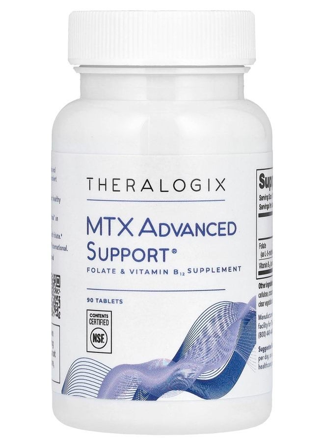 Theralogix - MTX Advanced Support® Folate & Vitamin B12 Supplement 90 Tablets - Image 1