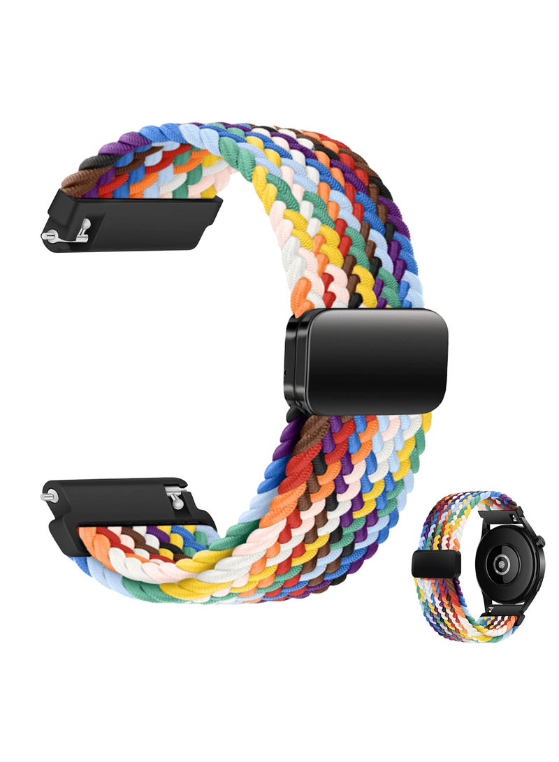 ACYYH Elastic Braided Nylon Watch Band, 22mm Width, Magnetic Clasp - Image 1