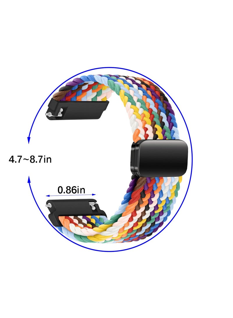 ACYYH Elastic Braided Nylon Watch Band, 22mm Width, Magnetic Clasp - Image 2