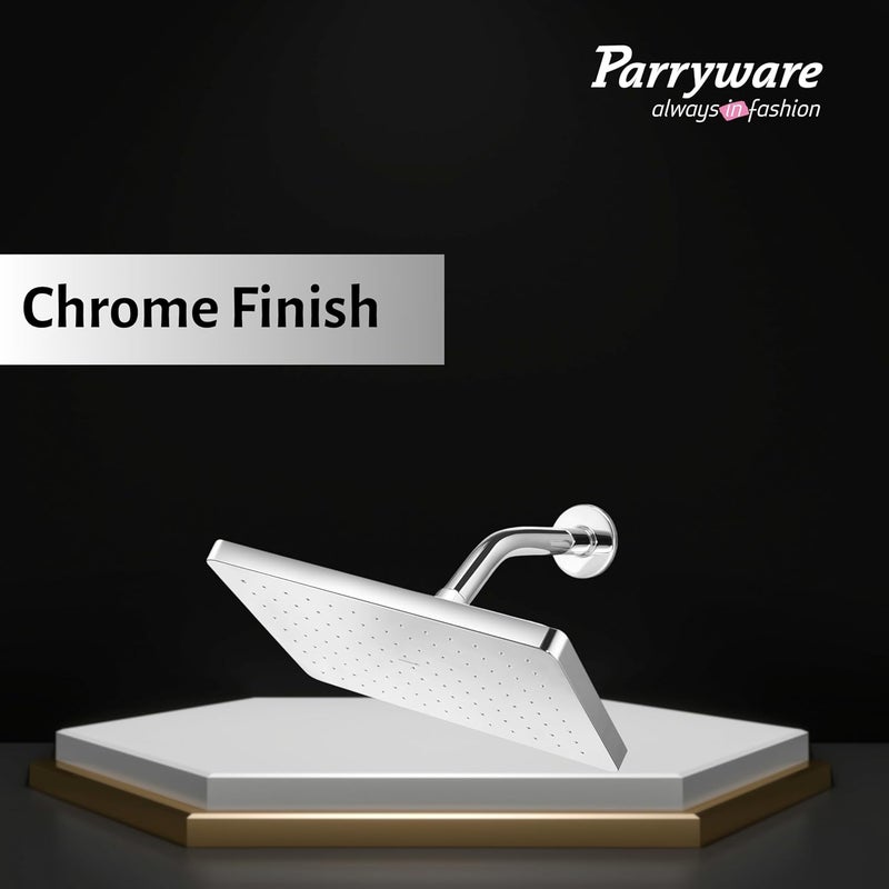 Parryware Comfort Flow Square Shower without Arm 250 x 170 x 15 mm for bathroom fixture For gentle and soothing flow - Image 2