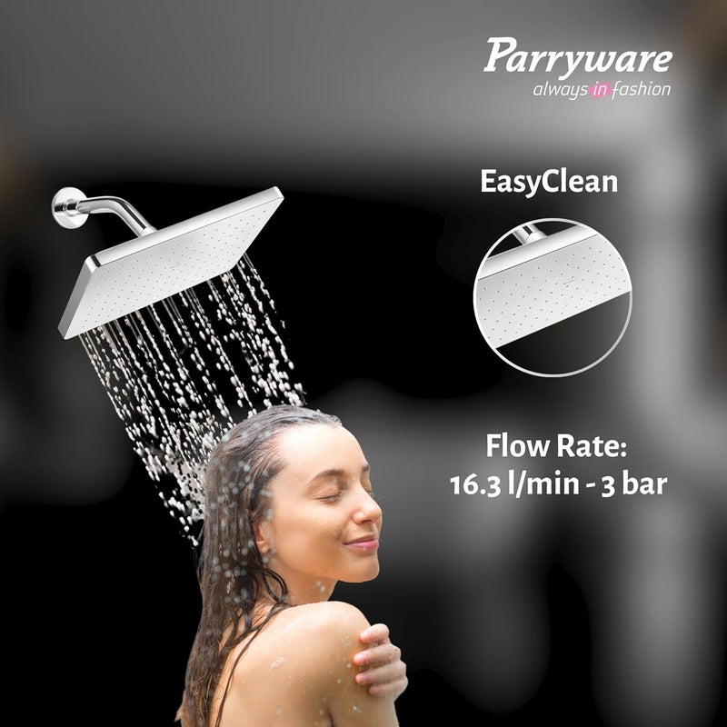 Parryware Comfort Flow Square Shower without Arm 250 x 170 x 15 mm for bathroom fixture For gentle and soothing flow - Image 4