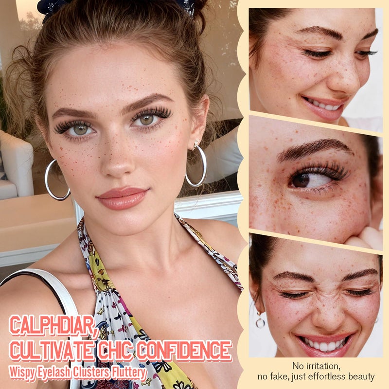 calphdiar Lash Clusters Kit 30D-100D Wispy Eyelash Extension Kit 474pcs Individual Lashes 8-16MM Cluster Eyelash Extensions DIY Lash Extension Kit D-Curly Eyelash Clusters with Lash Bond and Seal Lash Tweezers - Image 4