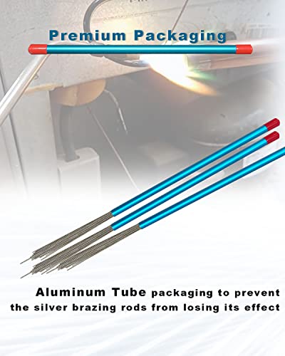 Cloud Fire 25 Sticks Cloud Fire Brazing Rods ，Silver Solder 15% ，9.84" x0.04"Silver Brazing rods for Brass welding Aluminum Tube Packaging - Image 5