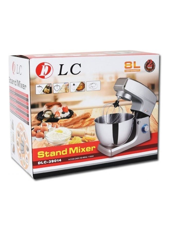 D L C Electric Stand Mixer 8L 1200W Stainless Steel Bowl - Image 2