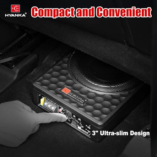 H YANKA SODA-08ASW 400W 8 Inch Compact Underseat Car Subwoofer with Built-in Amp, Slim Powered Subwoofer for Car/Truck/Jeep Audio - Image 5
