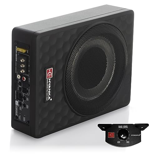 H YANKA SODA-08ASW 400W 8 Inch Compact Underseat Car Subwoofer with Built-in Amp, Slim Powered Subwoofer for Car/Truck/Jeep Audio - Image 1