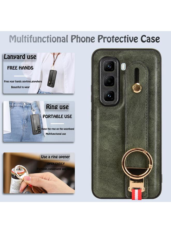 Zaboon Case For Infinix Hot 50 Pro+ 4G X6880 Wristband Leather Back Phone Case - Image 3