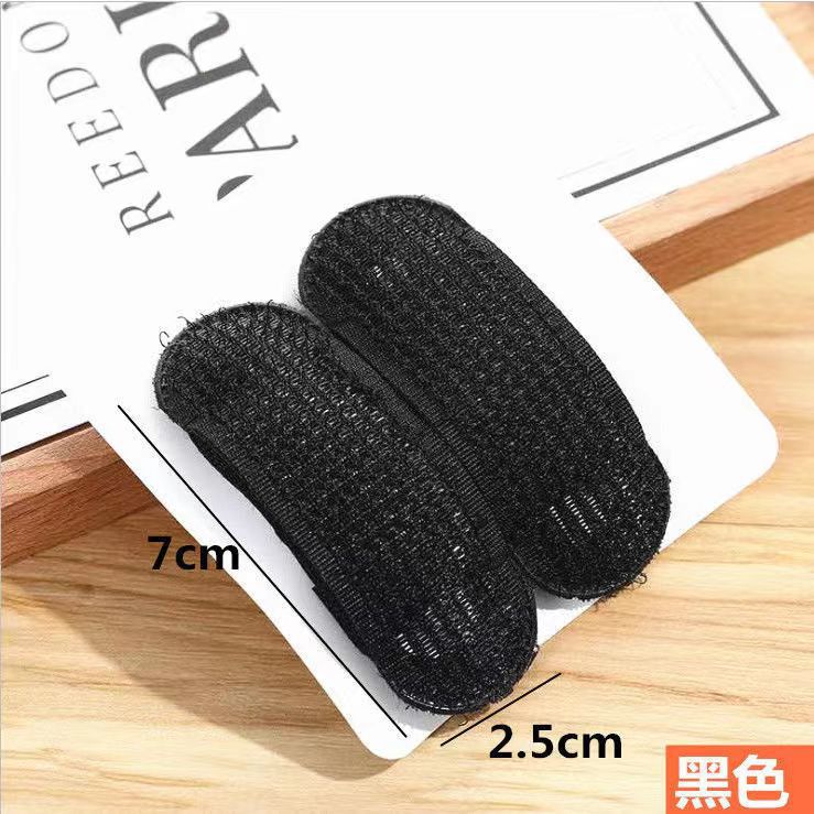 Generic Black Hair Bun Sponge Boost Volumizer Invisible Top Clip Black 2 Pack 