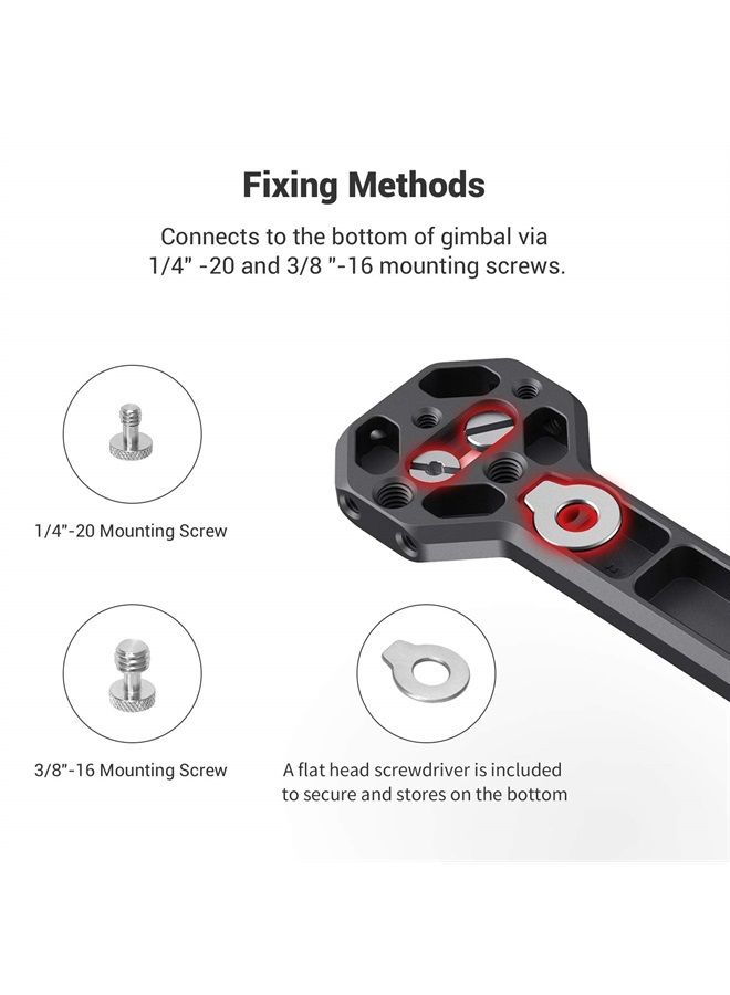 SmallRig Aluminum Side Handle Fits for DJI Ronin-S/SC/RS 2/RSC 2/RS 3/RS 3 Pro/RS 3 Mini & for ZHIYUN Crane 2S/2/V2 & for MOZA Air 2/AirCorss 2 Gimbals - 2786 - Image 3