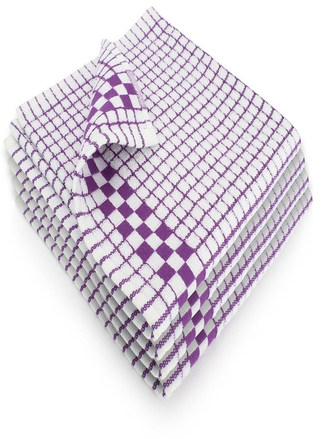 Fecido Classic Kitchen Dish Towels with Hanging Loop - Set of 4, Purple - Image 1