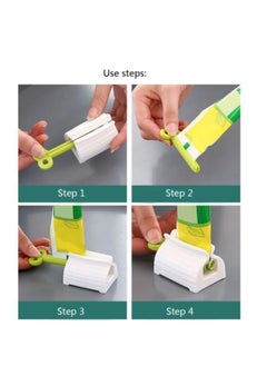 Generic Rotating Tube Toothpaste Squeezer, Multi Bench Toothpaste Holder, Manual Rotating Toothpaste Dispenser for Bathroom, Saving Toothpaste Facial Cleanser (Green)  - Image 4