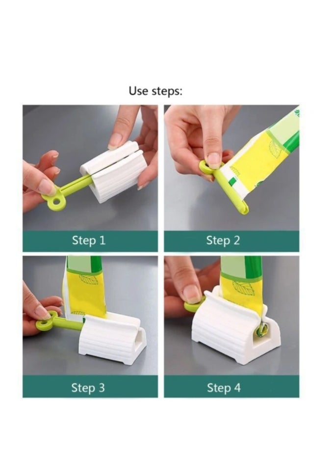 Generic - Rotating Tube Toothpaste Squeezer, Multi Bench Toothpaste Holder, Manual Rotating Toothpaste Dispenser for Bathroom, Saving Toothpaste Facial Cleanser (Green) - Image 1