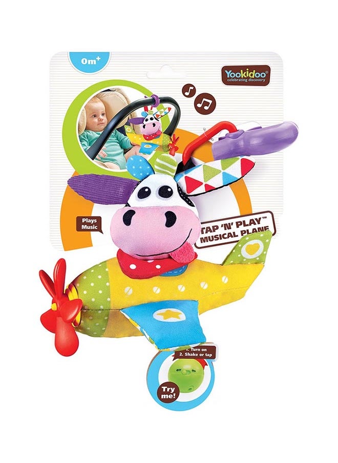 Yookidoo - Yookidoo Tap 'N' Play Musical Plane - Interactive Baby Toy for 0 Months and Up, Multi-Textured Adventure on the Go, Multicolored - Image 1