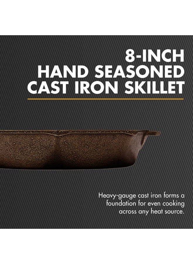 Finex 8" Octagonal Cast Iron Skillet, Hand Seasoned with Organic Flaxseed Oil, Heritage Quality Cookware, Handcrafted in the USA - Image 2