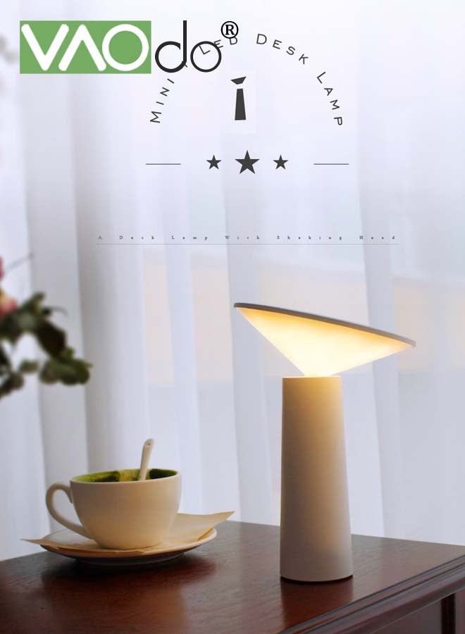 VAOdo LED Night Light Wireless Dimming Touch Control Switch 40° Adjustable USB Rechargeable Eye Protection Soft Light Table Lamp for Bedroom office Bar Hotel - Image 2