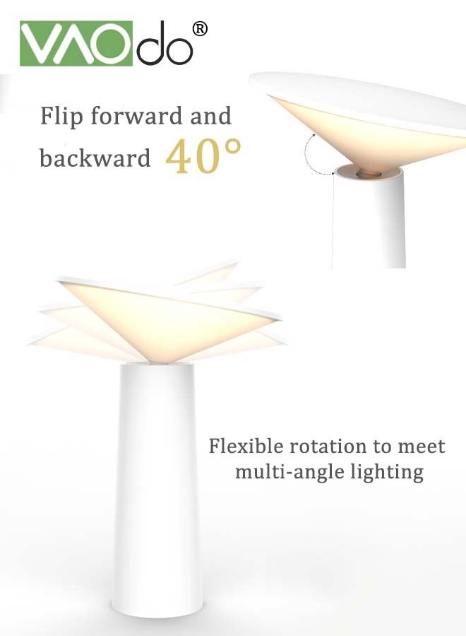 VAOdo LED Night Light Wireless Dimming Touch Control Switch 40° Adjustable USB Rechargeable Eye Protection Soft Light Table Lamp for Bedroom office Bar Hotel - Image 4