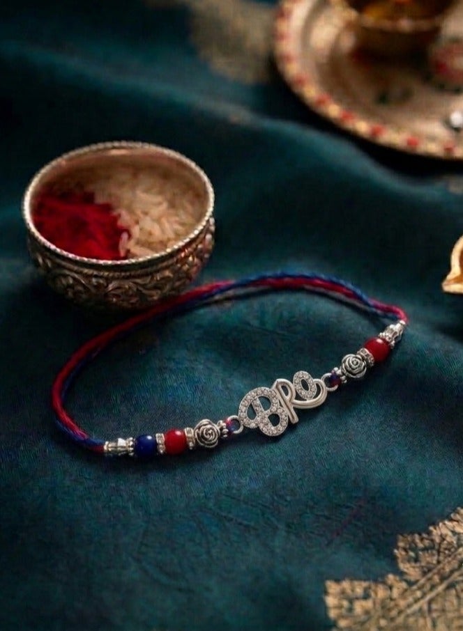 Kannan Jewels Kannan Premium Handcrafted 925 Silver Bro Design Rakhi- 41 cm - Image 2