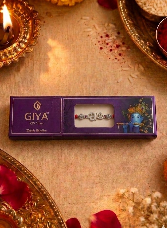 Kannan Jewels Kannan Premium Handcrafted 925 Silver Bro Design Rakhi- 41 cm - Image 4
