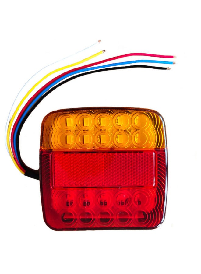 12v High Life Led Square Light 20 + 6led Red And Yellow Double Color Tail Light