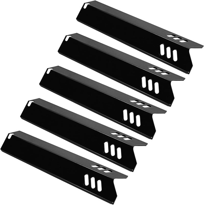 Unicook Grill Burner Covers 15”L x 3.8”W, Compatible with Dyna-Glo DGF510SSP, DGF493BNP, Heavy Duty Grill Heat Plates, Porcelain Heat Shields, BBQ Replacement Parts,5 Pack - Image 1