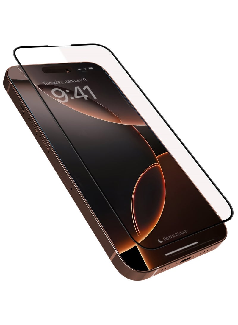 Brave iPhone 16 Pro Max 6.9 inch - 9H+ Military Grade Tempered Glass Screen Protector, Edge-to-Edge Full Coverage, Scratch and Shock Resistant, Shatter Resistant, Anti-Fingerprint and Oil-Resistant Coating, Ultra HD Clarity, Fast and Sensitive Touch Response, Easy Bubble-Free Installation, Case Compatible Design, Includes Alignment Frame for Perfect Fit - Clear - Image 1