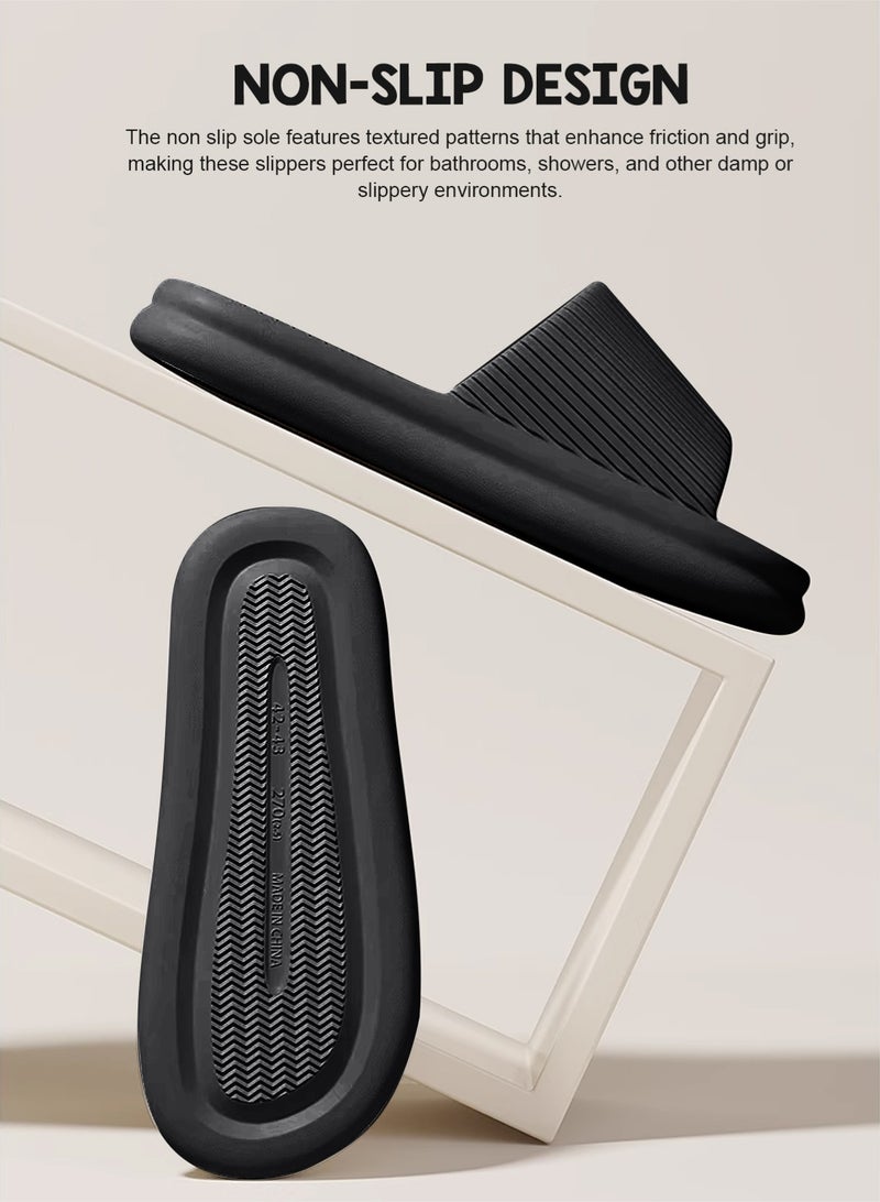 هومار كيت نعال وسادة للحمام، نعال استحمام منزلية ناعمة وخفيفة الوزن مضادة للانزلاق، نعال استحمام منزلية سريعة الجفاف من مادة إي في إيه للرجال والنساء، نعال منزلية للاستخدام الداخلي والخارجي - Image 3