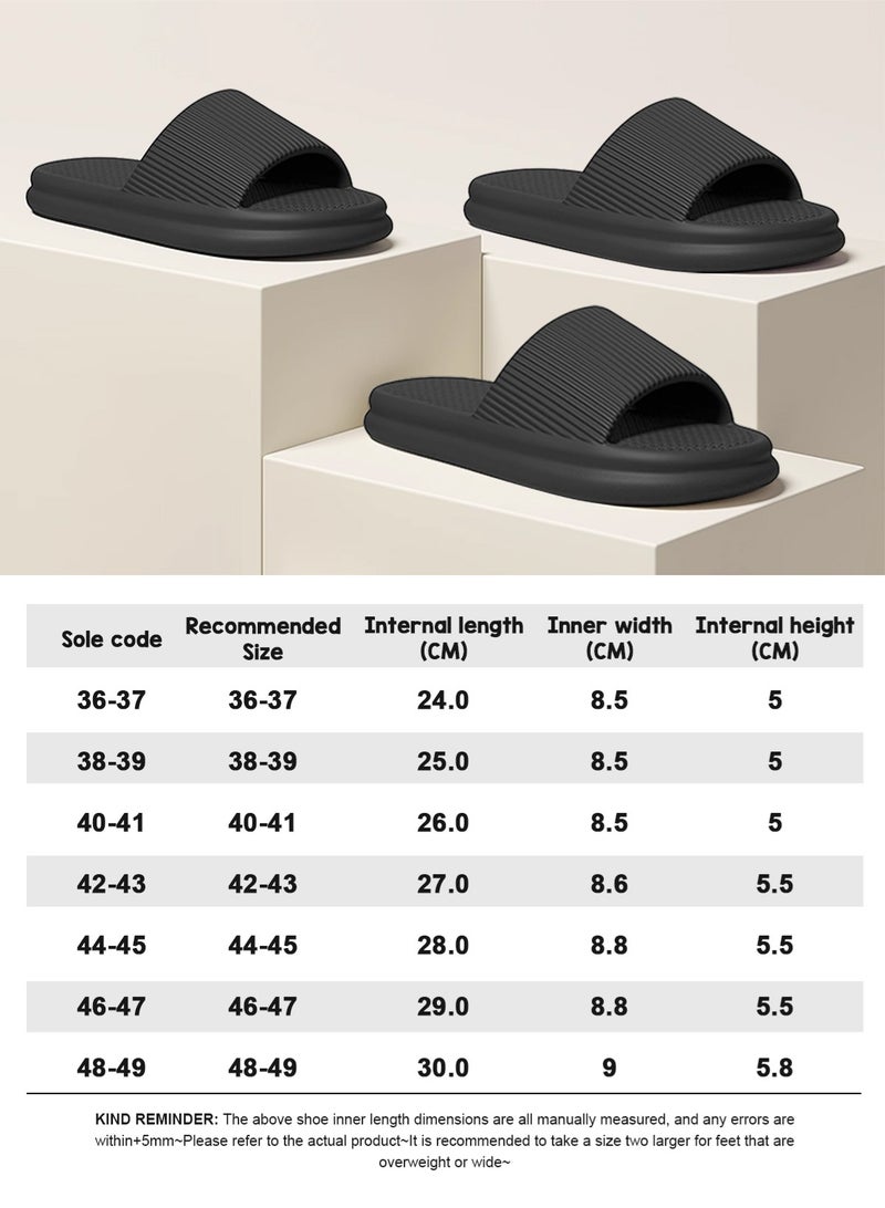 هومار كيت نعال وسادة للحمام، نعال استحمام منزلية ناعمة وخفيفة الوزن مضادة للانزلاق، نعال استحمام منزلية سريعة الجفاف من مادة إي في إيه للرجال والنساء، نعال منزلية للاستخدام الداخلي والخارجي - Image 4