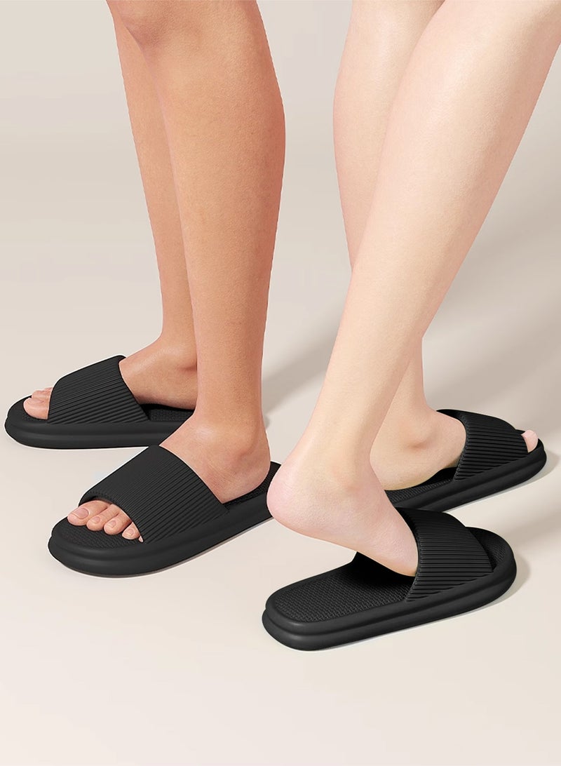 هومار كيت نعال وسادة للحمام، نعال استحمام منزلية ناعمة وخفيفة الوزن مضادة للانزلاق، نعال استحمام منزلية سريعة الجفاف من مادة إي في إيه للرجال والنساء، نعال منزلية للاستخدام الداخلي والخارجي - Image 5