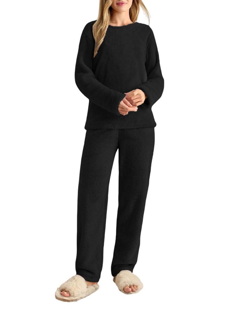 KOTTY Women's Stylish Black Winter Set for Travel & Airport Look (Black,XL)-KTTWINTERSET188XL - Image 1