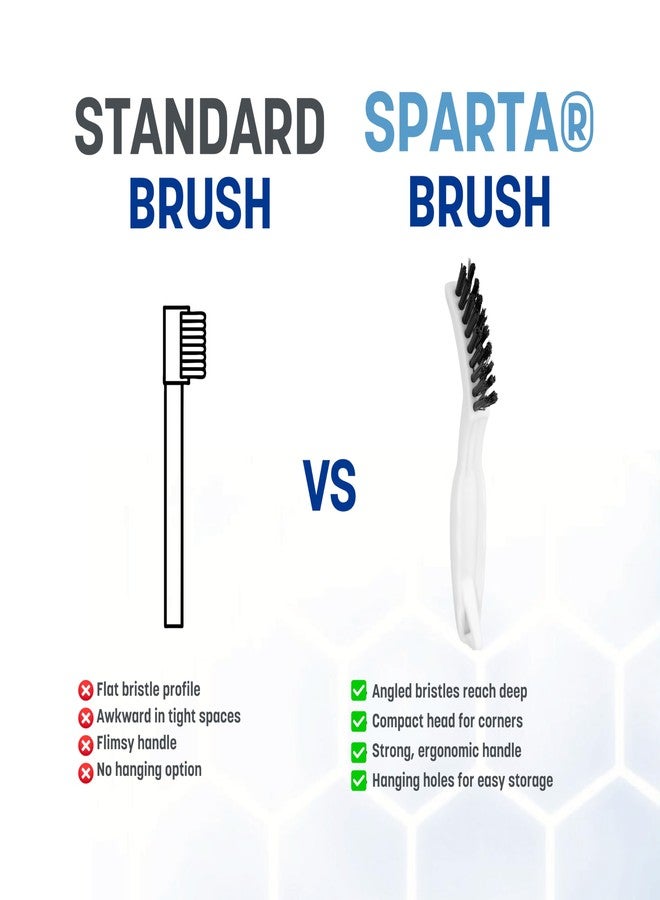 SPARTA Flo-Pac Grout Brush Crevice Brush, Detail Brush, Nylon, 8 Inches, White - Image 5