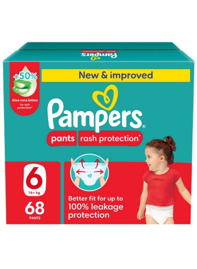 Pampers Rash Protection Pants Diapers, Size 6, 16+kg, Giant Box, 68 CountBundle - Image 2