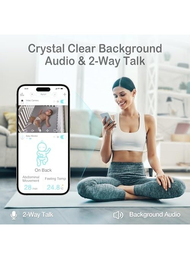 Sense-U Smart 2K Video Baby Monitor – Pan & Tilt Camera with Person, Cry & Motion Detection, Two-Way Talk, Night Vision, Background Audio, No Monthly Fees, Compatible with Smart Baby Monitor - Image 5