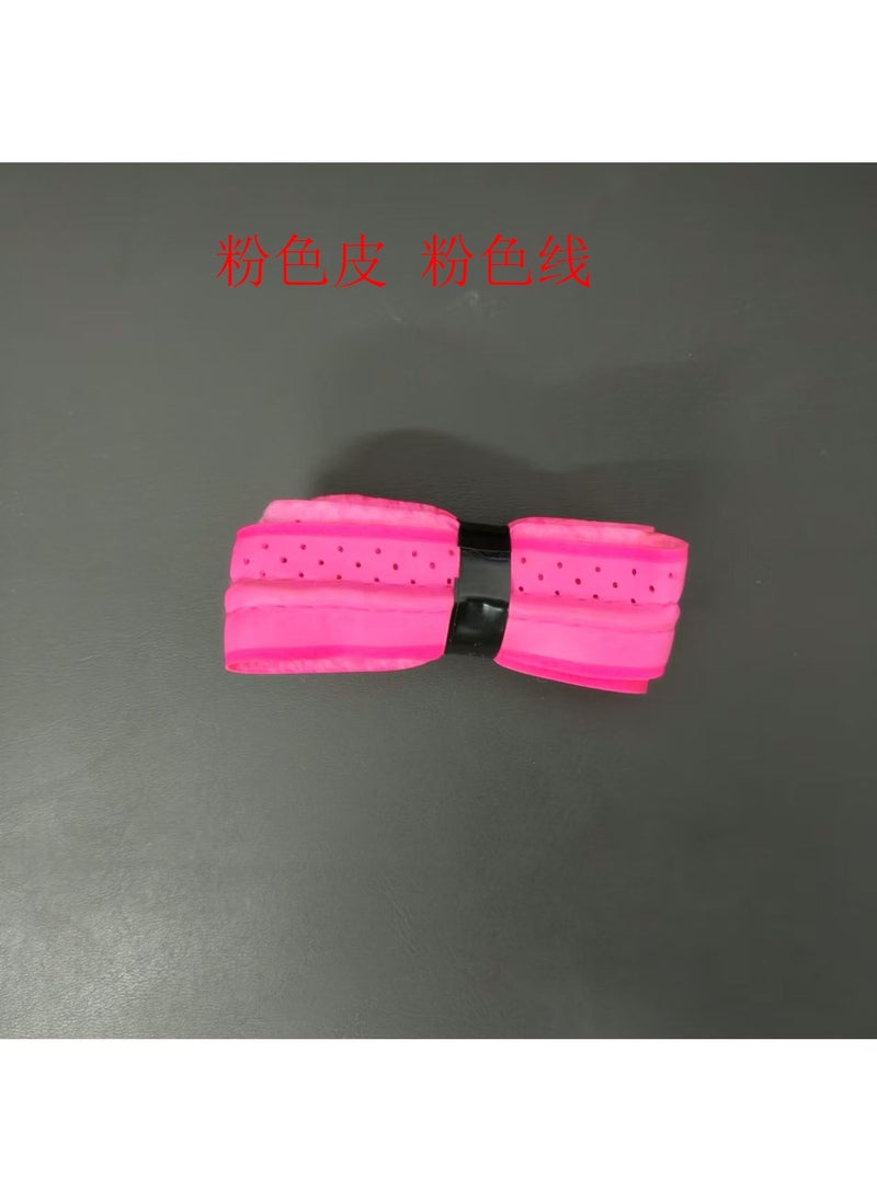Generic Anti-Slip Racket Grip Tape for Badminton Tennis 1 pink leather pink line