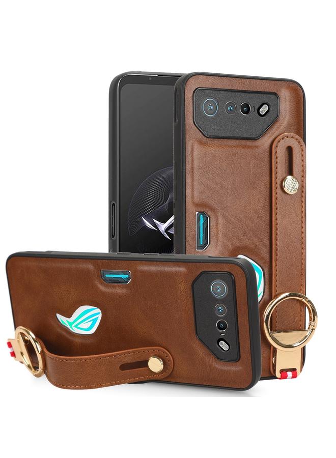 S-TOP Case For Asus ROG Phone 7 / ROG7 Wristband Leather Back Phone Case - Image 1