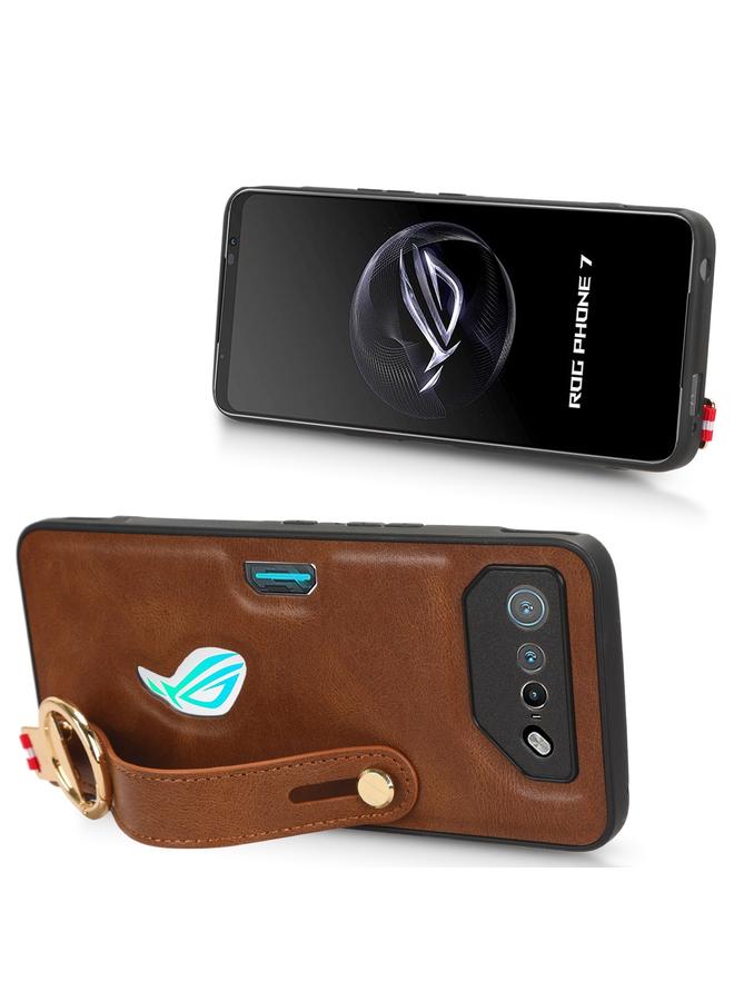 S-TOP Case For Asus ROG Phone 7 / ROG7 Wristband Leather Back Phone Case - Image 4