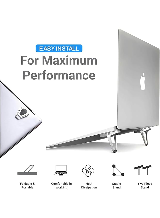 erorex Adjustable Laptop And Keyboard Stand 2 Pcs Portable Invisible Laptop Stand Mini Laptop Stand Compatible With Macbook Dell Hp And Other 10 17 Inches Laptop - Image 2
