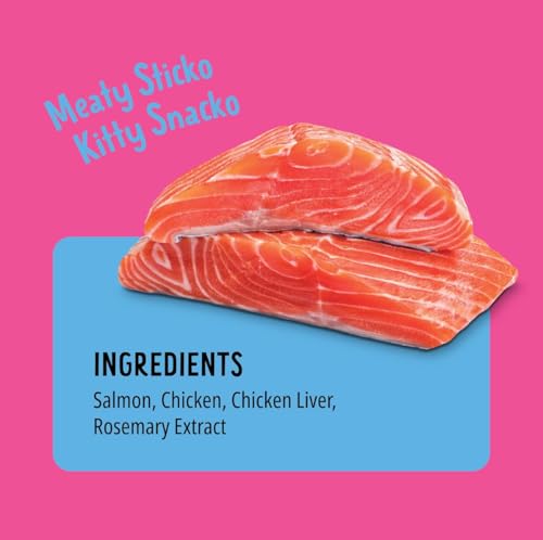 Bonkers Purrpops, Freeze Dried Salmon Flavored Lollipop Cat Treats, Cat Treats, Treats for Training, for All Breeds and Ages, Food Topper (8 Pieces) 2-Pack - Image 3