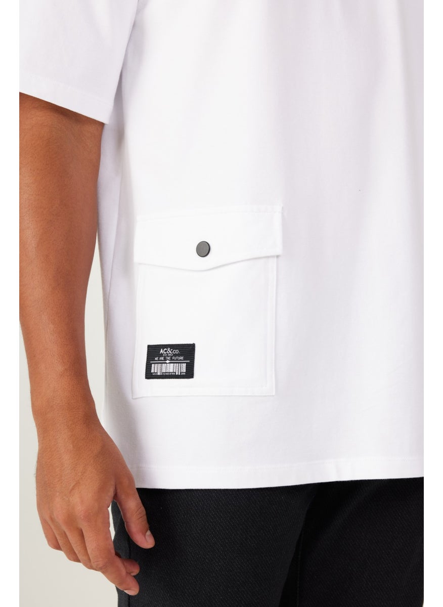 AC&Co / Altınyıldız Classics - Men's White Loose Fit Crew Neck Cotton T-Shirt - Image 1